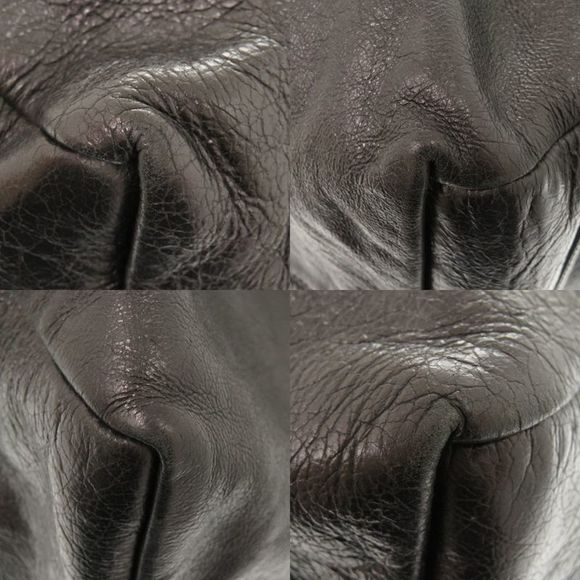 Gucci Interlocking G 587866 Leather Black Boston Bag Shoulder Backpack Black - Picture 4 of 10